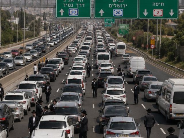 מחאת חרדים ועומסי תנועה בכבישים (אילוסטרציה)