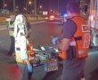 מחלף קוממיות בחולון - רוכב אופנוע נפצע בתאונת דרכים 