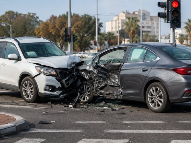 תאונה חזית צד (אילוסטרציה)